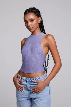 Women Chaser Brand Giana Violet Tank Top