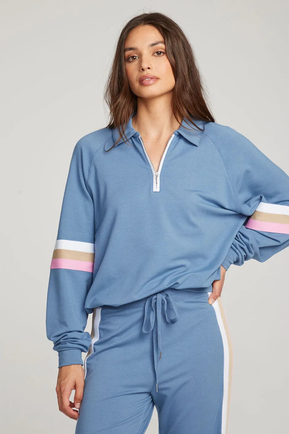Women Chaser Brand Gilette Vintage Blue Pullover