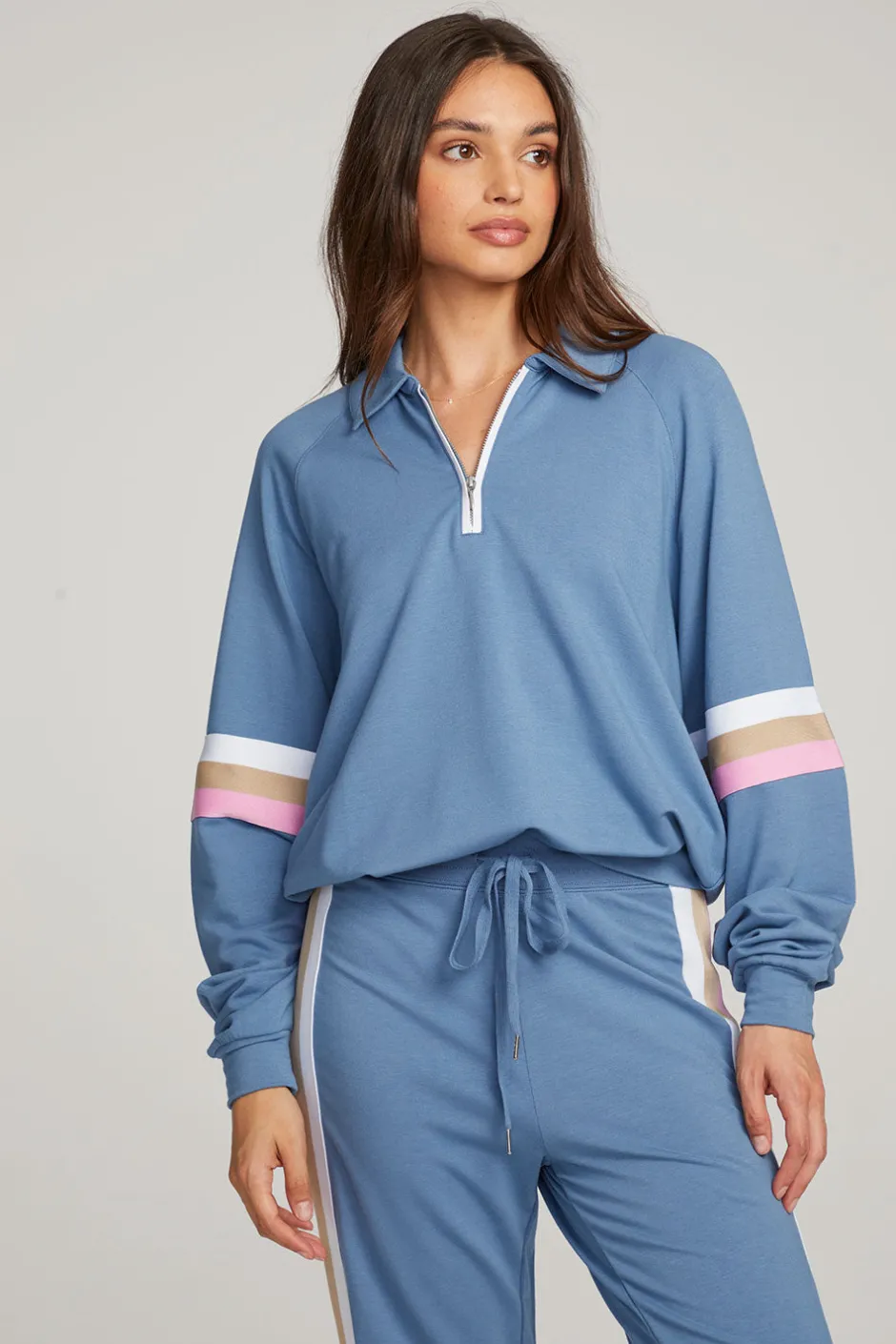 Women Chaser Brand Gilette Vintage Blue Pullover