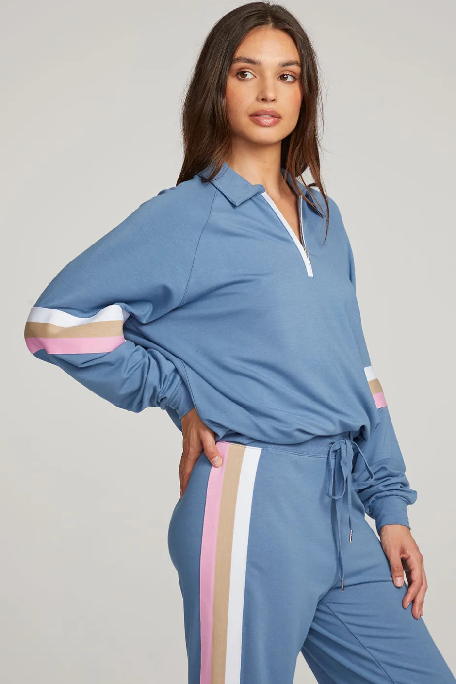 Women Chaser Brand Gilette Vintage Blue Pullover