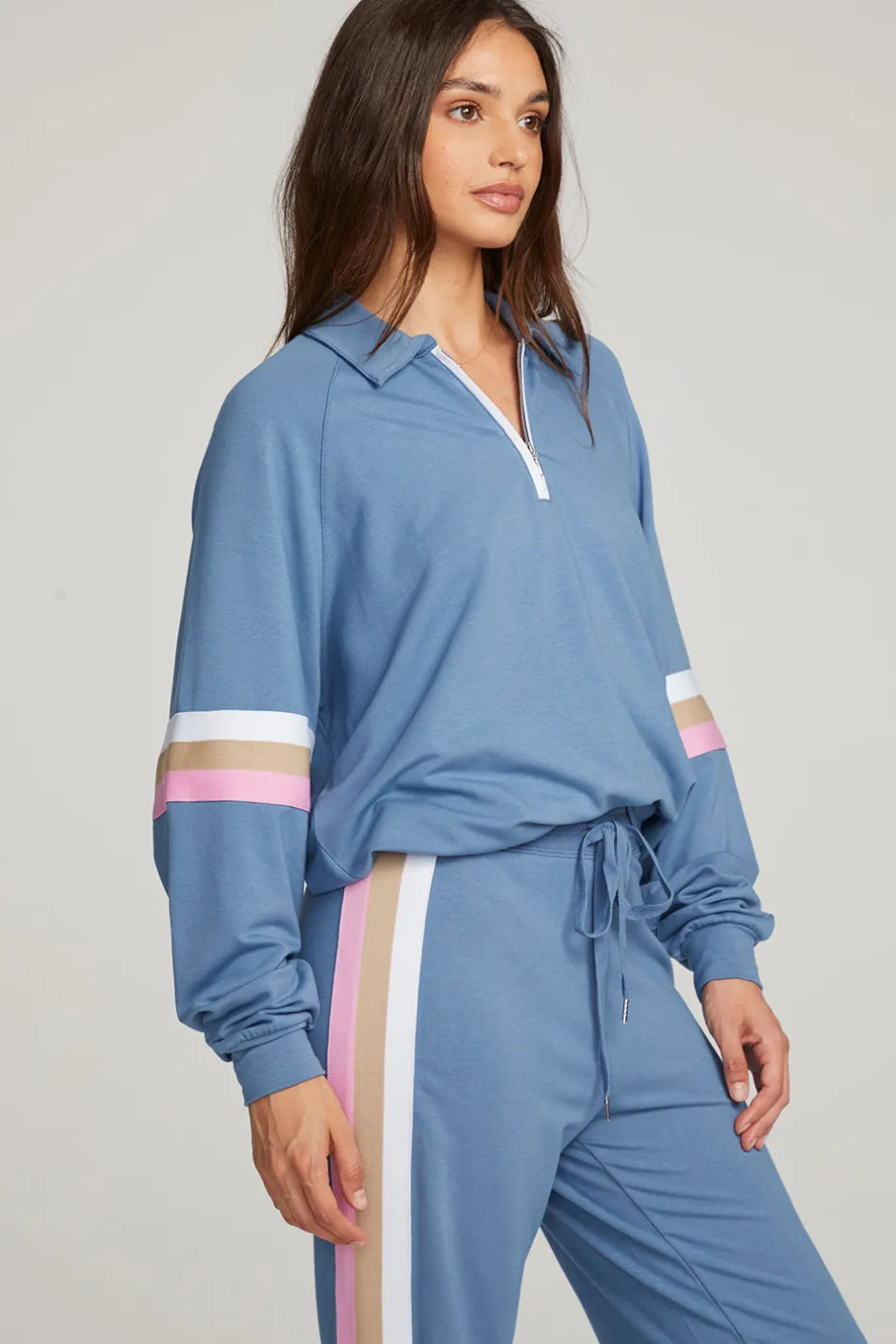 Women Chaser Brand Gilette Vintage Blue Pullover
