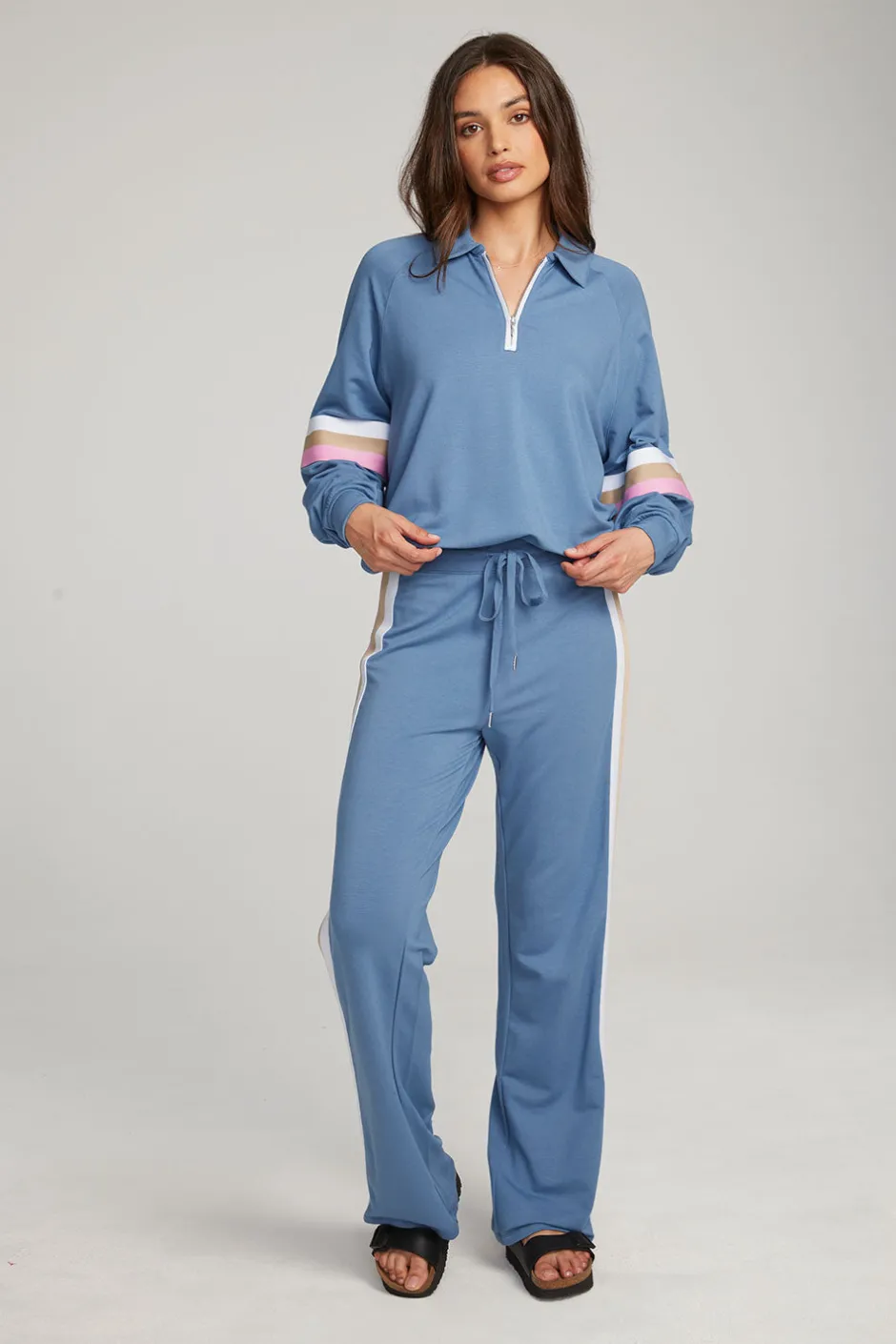 Women Chaser Brand Gilette Vintage Blue Pullover
