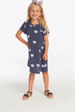 Kids Chaser Brand Girls Beach Heart T- Shirt Dress