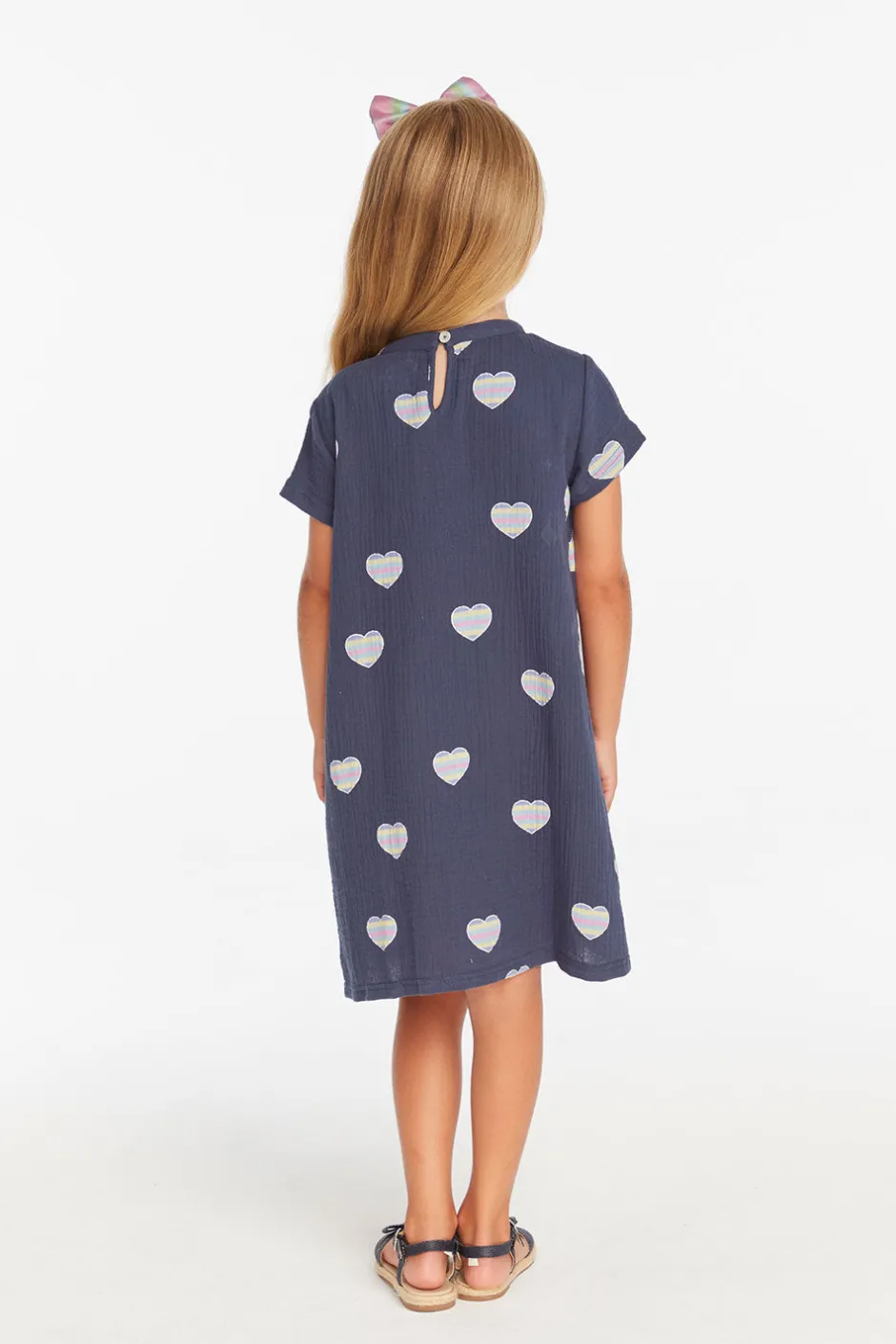 Kids Chaser Brand Girls Beach Heart T- Shirt Dress