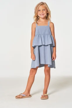 Kids Chaser Brand Girls Coastal Cloth Flouncy Sundress