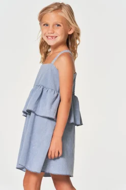 Kids Chaser Brand Girls Coastal Cloth Flouncy Sundress