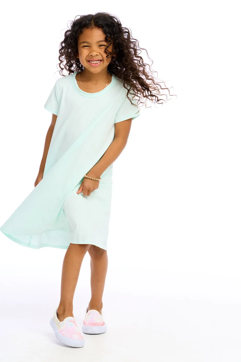 Kids Chaser Brand Girls Cotton Jersey Short Sleeve Shirt Dress