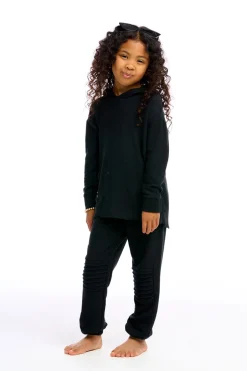 Kids Chaser Brand Girls Cozy Knit Slouchy Moto Jogger
