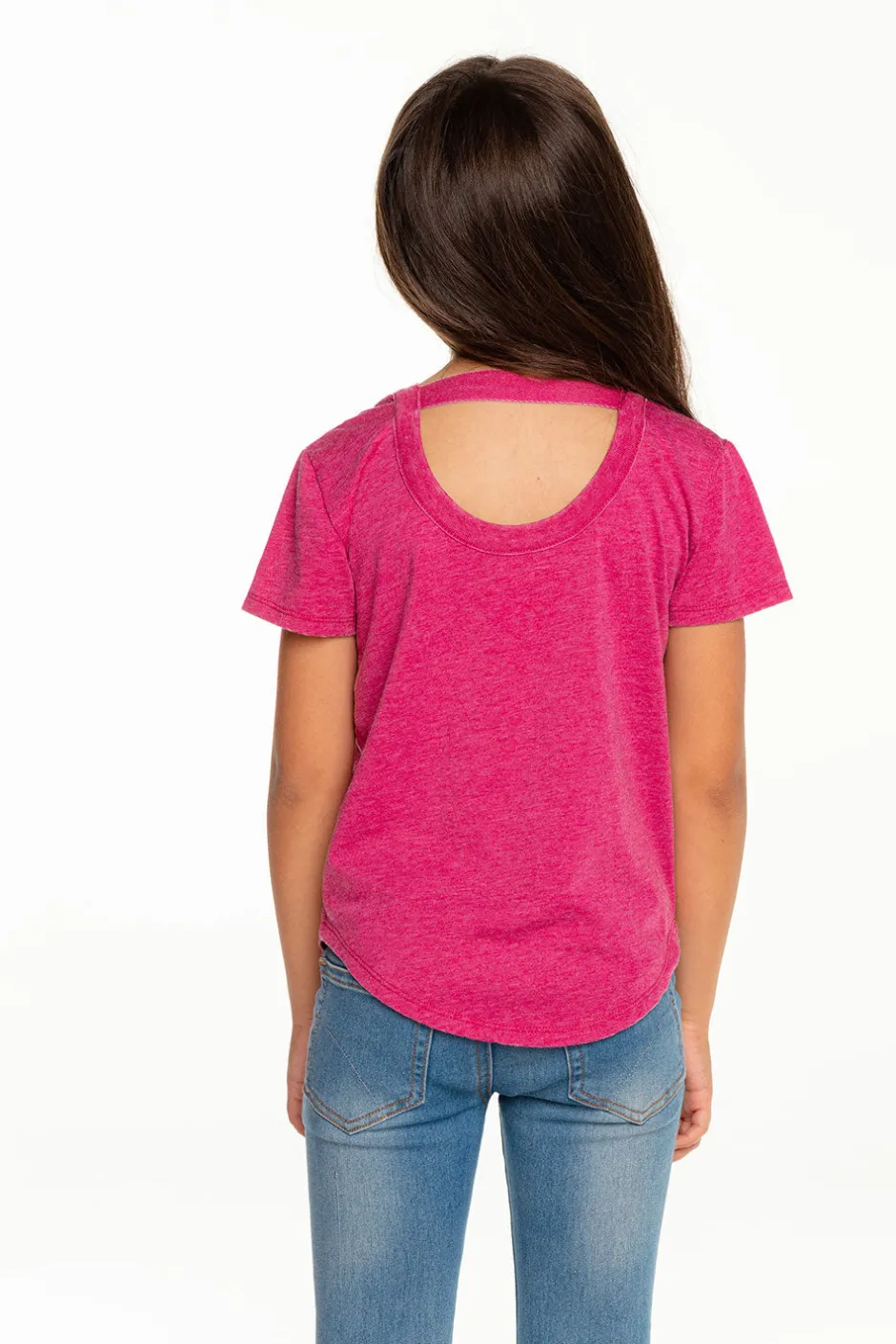 Kids Chaser Brand Girls Recycled Vintage Jersey Short Sleeve Scoop Back Shirt