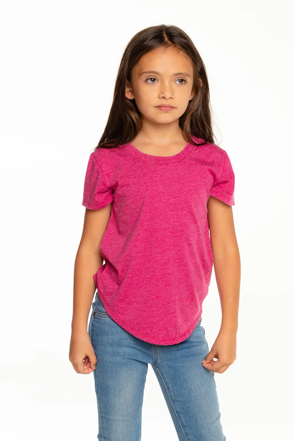 Kids Chaser Brand Girls Recycled Vintage Jersey Short Sleeve Scoop Back Shirt