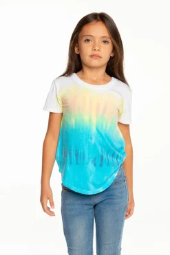 Kids Chaser Brand Girls Recycled Vintage Jersey Short Sleeve Scoop Back Shirt
