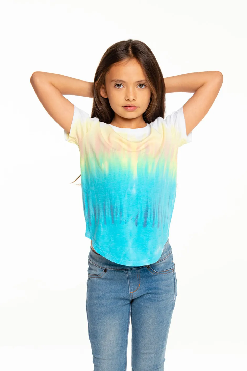 Kids Chaser Brand Girls Recycled Vintage Jersey Short Sleeve Scoop Back Shirt