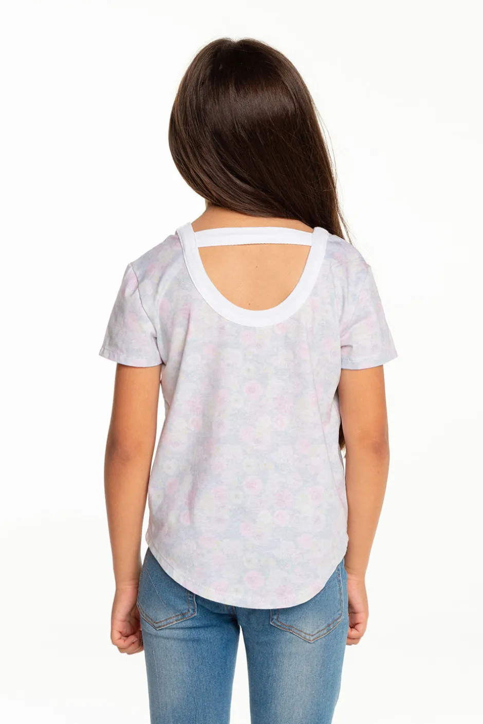 Kids Chaser Brand Girls Recycled Vintage Jersey Short Sleeve Scoop Back Shirt