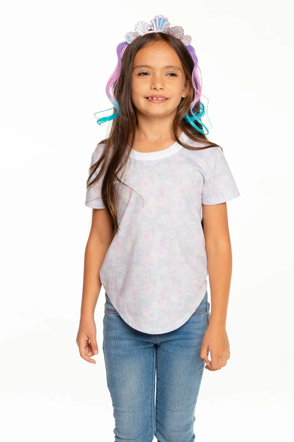 Kids Chaser Brand Girls Recycled Vintage Jersey Short Sleeve Scoop Back Shirt