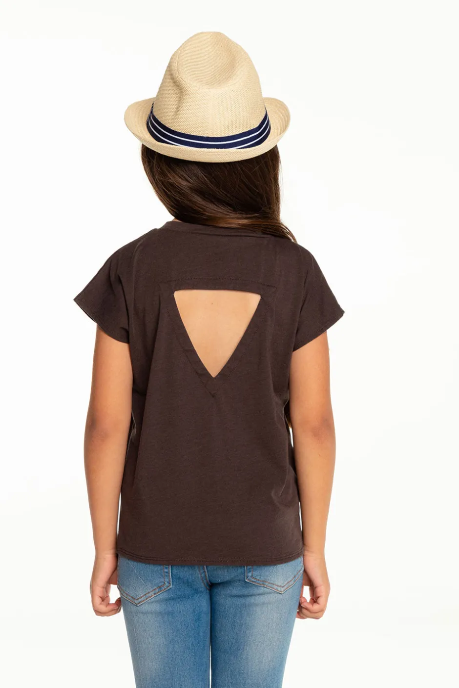 Kids Chaser Brand Girls Recycled Vintage Jersey Cap Sleeve Vent Back Tee