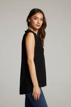 Women Chaser Brand Glades True Black Tank Top