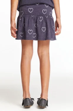 Kids Chaser Brand Glitter Hearts Girls Peplum Skirt