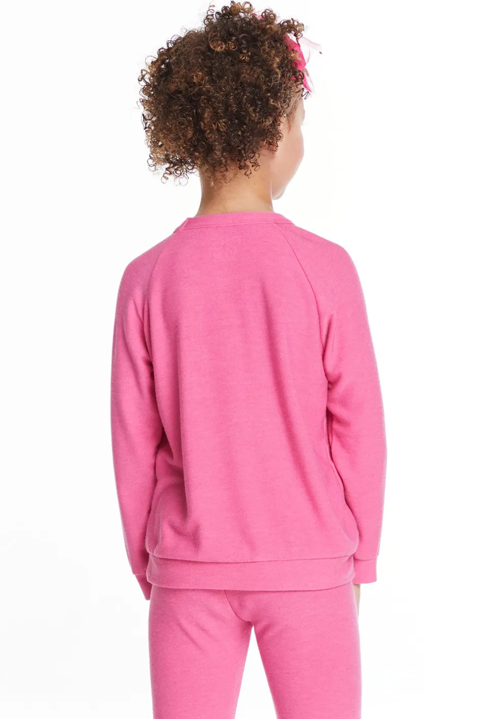 Kids Chaser Brand Glitter Unicorn Girls Raglan Pullover