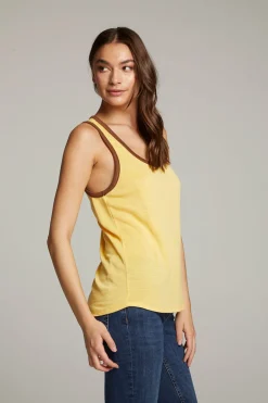Women Chaser Brand Gloria Banana Cream Tank Top