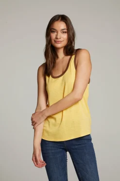 Women Chaser Brand Gloria Banana Cream Tank Top