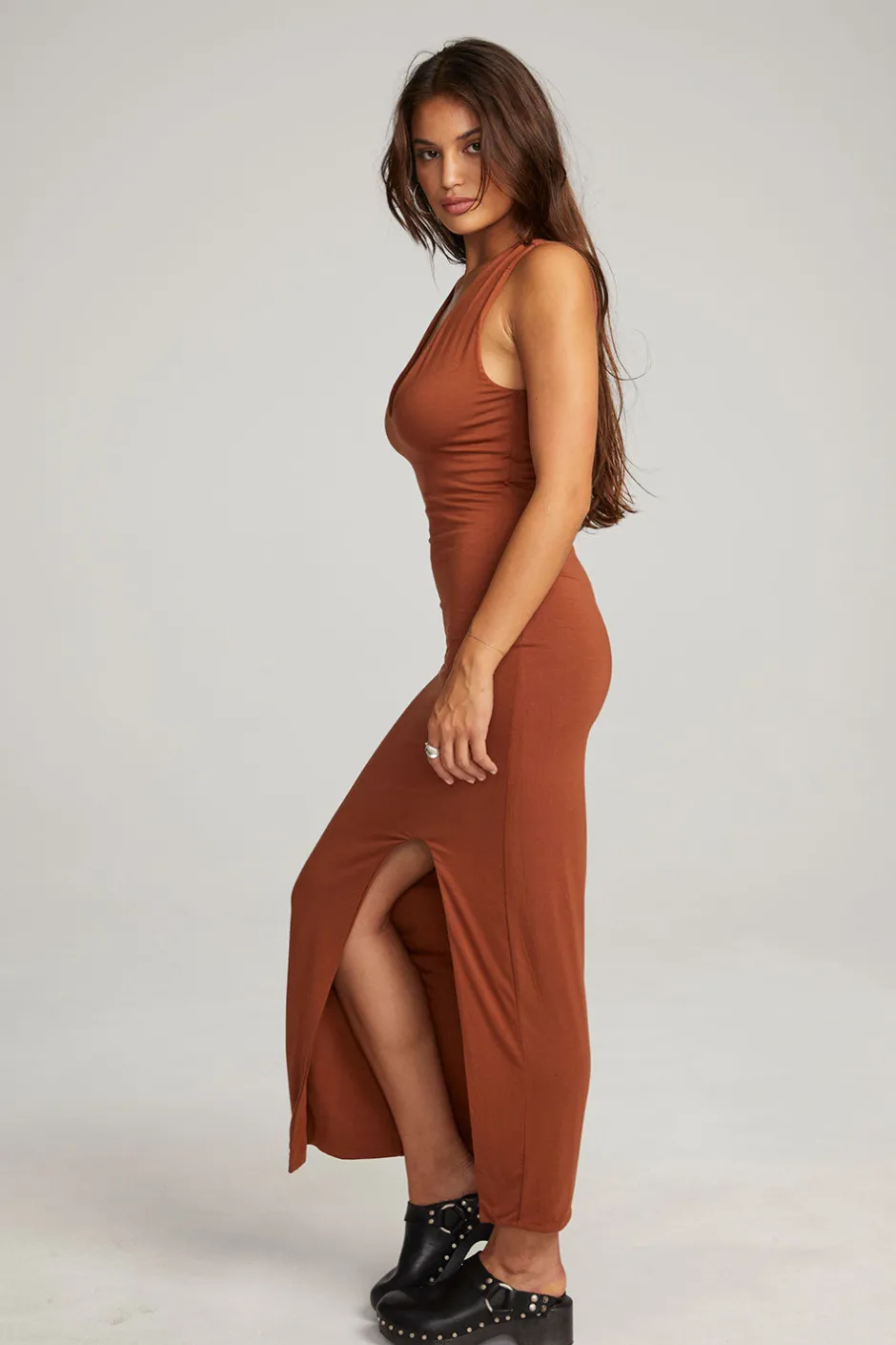 Women Chaser Brand Goldy Whiskey Maxi Dress