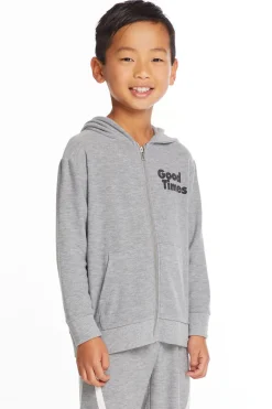 Kids/BOY Chaser Brand Good Times Boys Long Sleeve Zip Up Hoodie