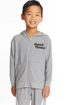 Kids/BOY Chaser Brand Good Times Boys Long Sleeve Zip Up Hoodie