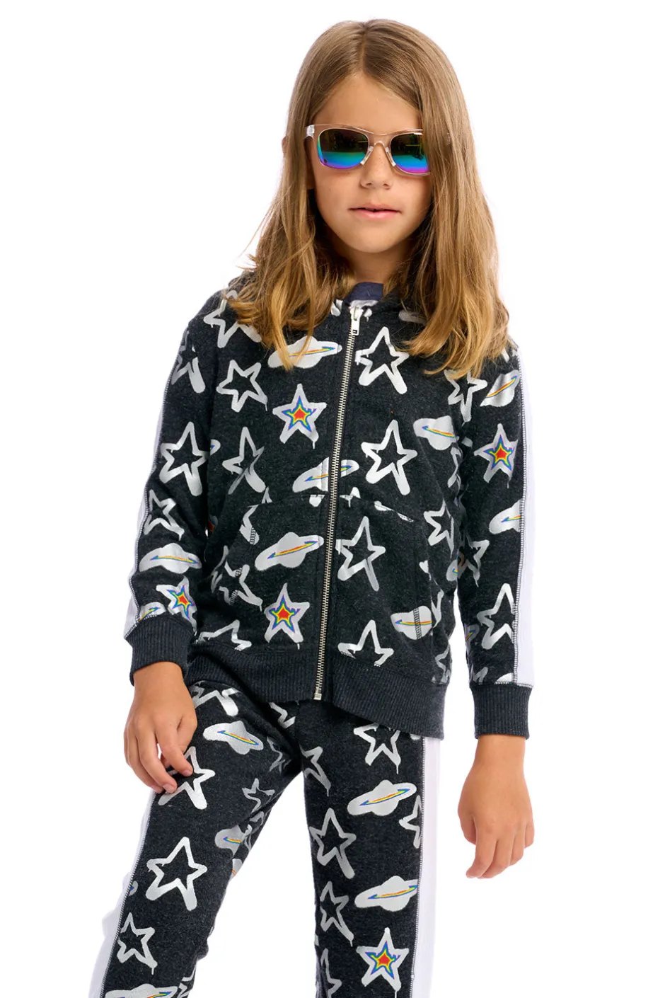 Kids/BOY Chaser Brand Graffiti Saturn Zip Up Hoodie