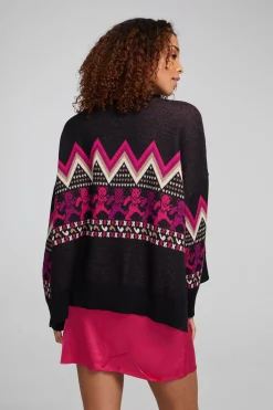 Women Chaser Brand Grateful Dead Fair Isle Bears Sweater