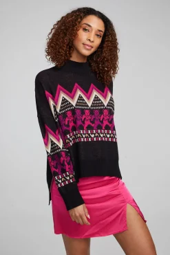 Women Chaser Brand Grateful Dead Fair Isle Bears Sweater