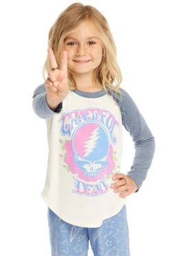 Women/Kids Chaser Brand Grateful Dead Skull & Roses Baseball Tee