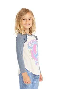 Women/Kids Chaser Brand Grateful Dead Skull & Roses Baseball Tee