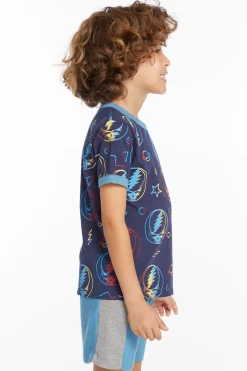 Women/Kids/BOY Chaser Brand Grateful Dead Steal Your Face Rainbow Boys Tee