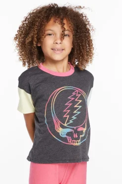 Women/Kids Chaser Brand Grateful Dead Steal Your Face Rainbow Girls Tee