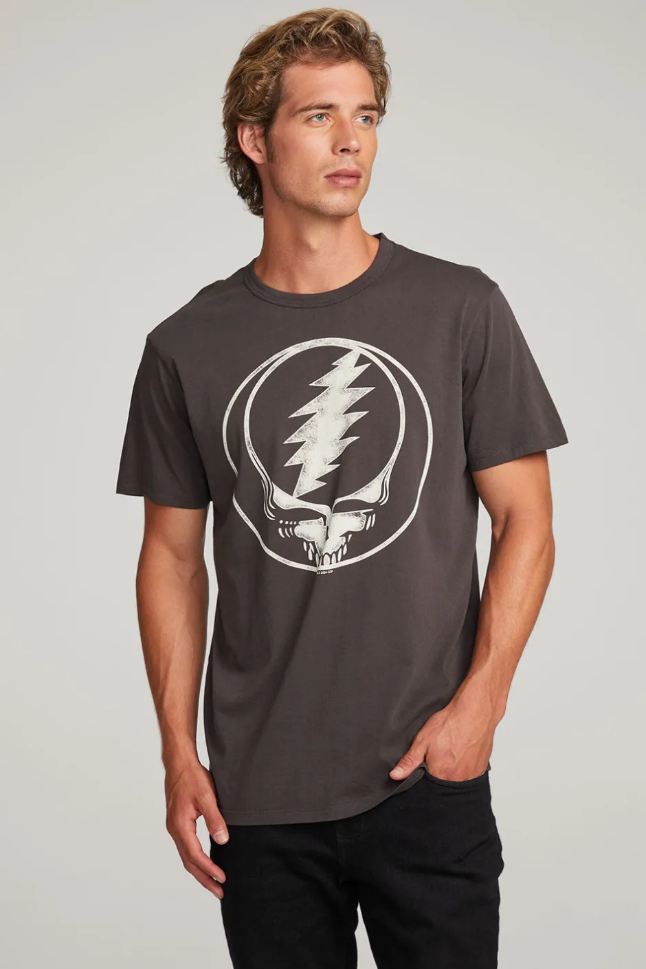 Women Chaser Brand Grateful Dead Steal Your Face Mens Tee