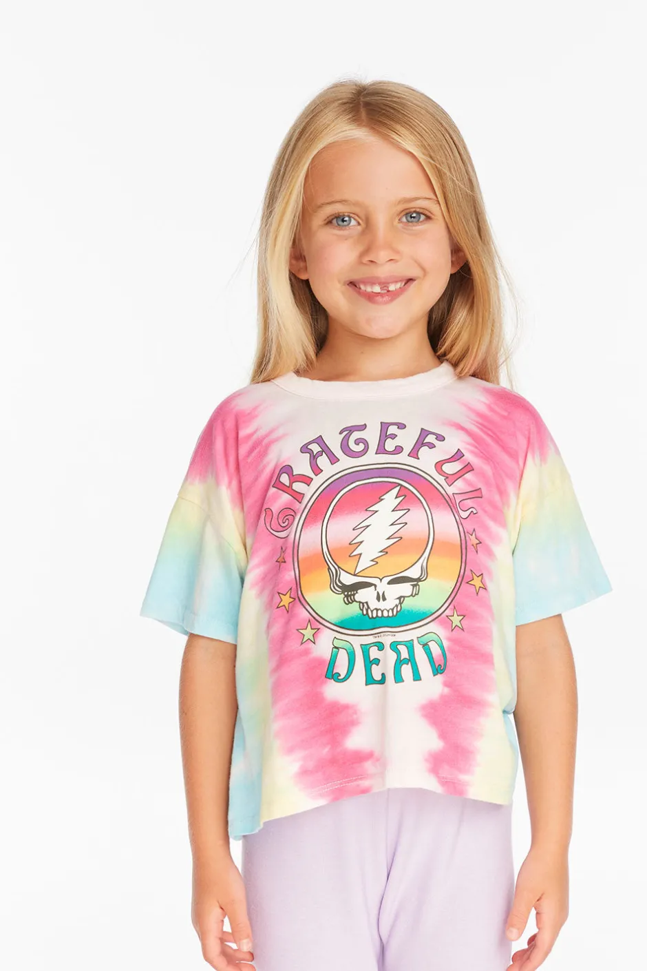 Women/Kids Chaser Brand Grateful Dead Tie Dye Steal Your Face Tee