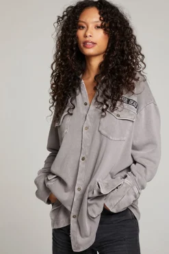Women Chaser Brand Grateful Dead Tour Shirt Long Sleeve Button Down