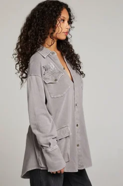 Women Chaser Brand Grateful Dead Tour Shirt Long Sleeve Button Down