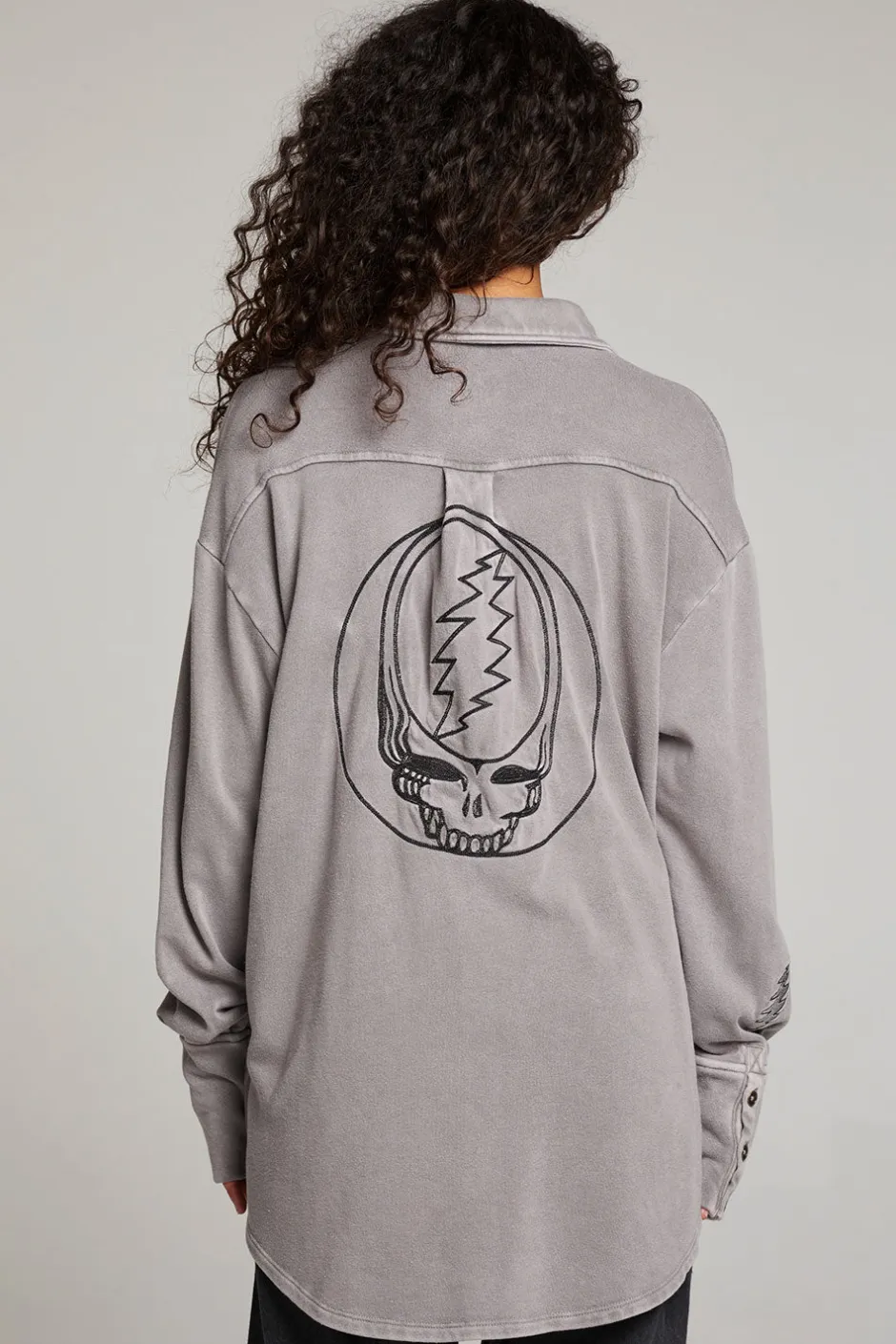 Women Chaser Brand Grateful Dead Tour Shirt Long Sleeve Button Down