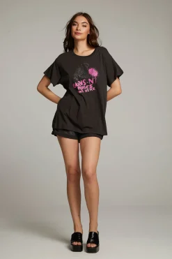 Women Chaser Brand Gun N' Roses Studded Skull Tee