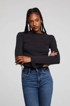 Women Chaser Brand Hailey Licorice Long Sleeve