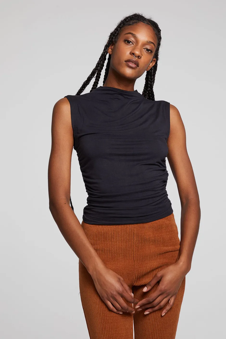 Women Chaser Brand Haileyy Licorice Tank Top