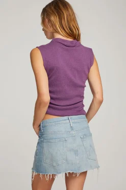 Women Chaser Brand Haileyy Eggplant Tank Top