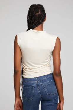 Women Chaser Brand Haileyy White Cap Grey Tank Top