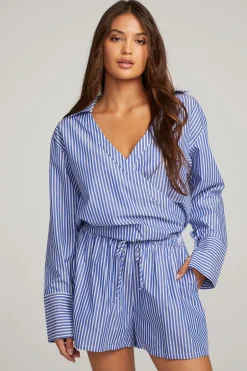 Women Chaser Brand Haley Marmont Stripe Blouse