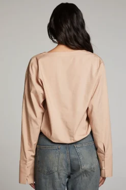 Women Chaser Brand Haleyy Warm Taupe Blouse