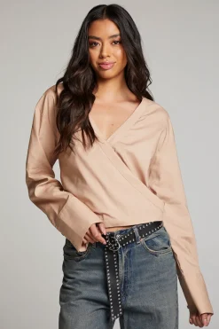 Women Chaser Brand Haleyy Warm Taupe Blouse