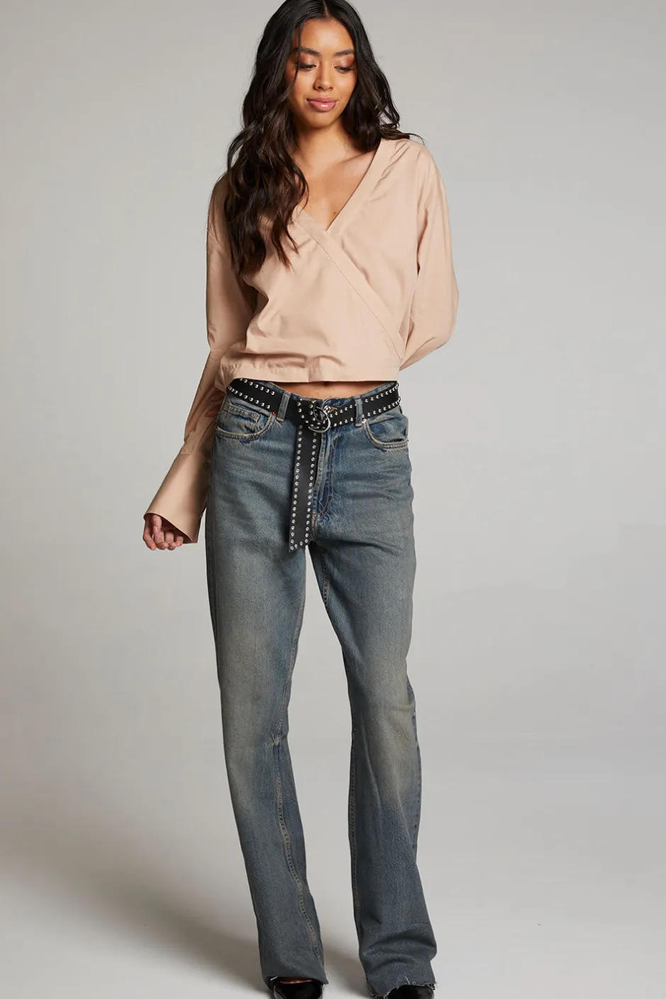 Women Chaser Brand Haleyy Warm Taupe Blouse