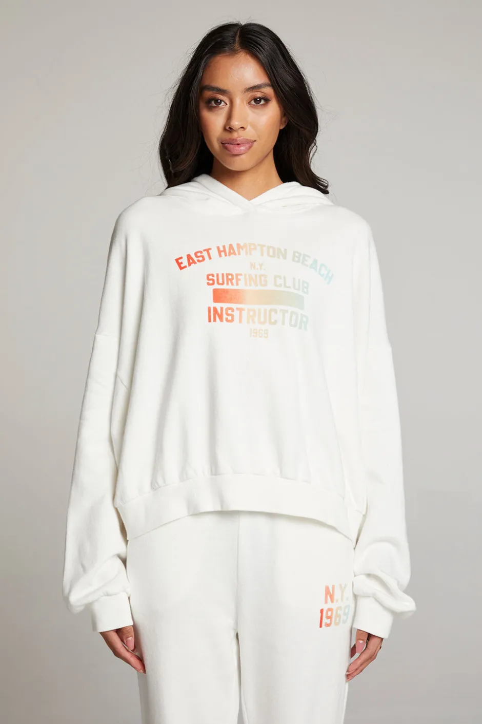 Women Chaser Brand Hamptons Surf Club Pullover Hoodie