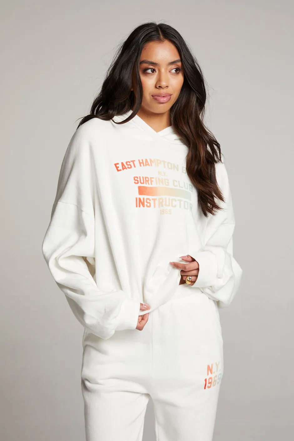 Women Chaser Brand Hamptons Surf Club Pullover Hoodie
